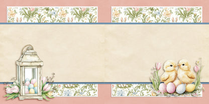 Pastel Easter Chicks NPM - Scrapbook Layout - 26-143