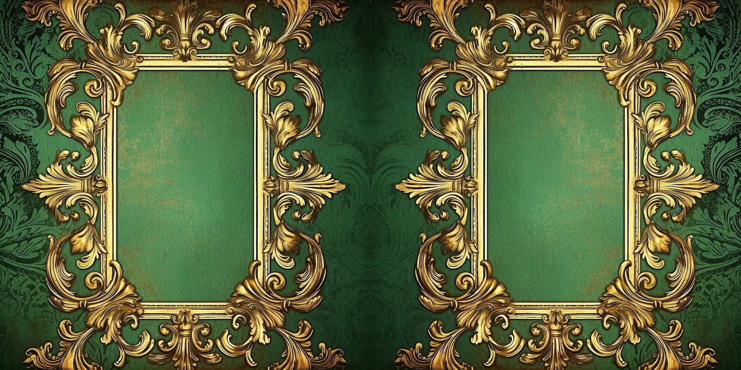 Christmas Baroque Frames NPM - Set of 5 Double Page Scrapbook Layouts - 25-1103