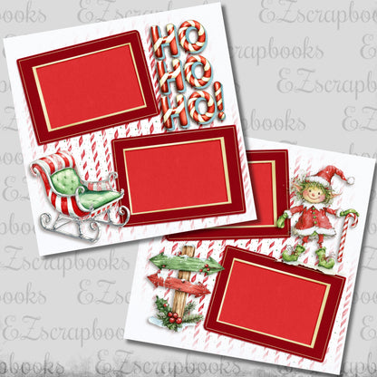 Whimsy Ho Ho Ho - Christmas Scrapbook Layout - 25-930