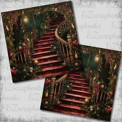Christmas Staircase NPM - Scrapbook Layout - 25-906