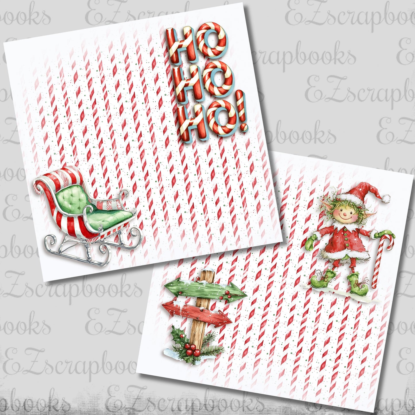 Whimsy Ho Ho Ho NPM - Christmas Scrapbook Layout - 25-931