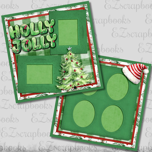 Whimsy Holly Jolly - Christmas Scrapbook Layout - 25-926