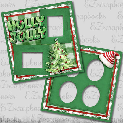 Whimsy Christmas Holly Jolly - EZ Digital Scrapbook Pages - INSTANT DOWNLOAD