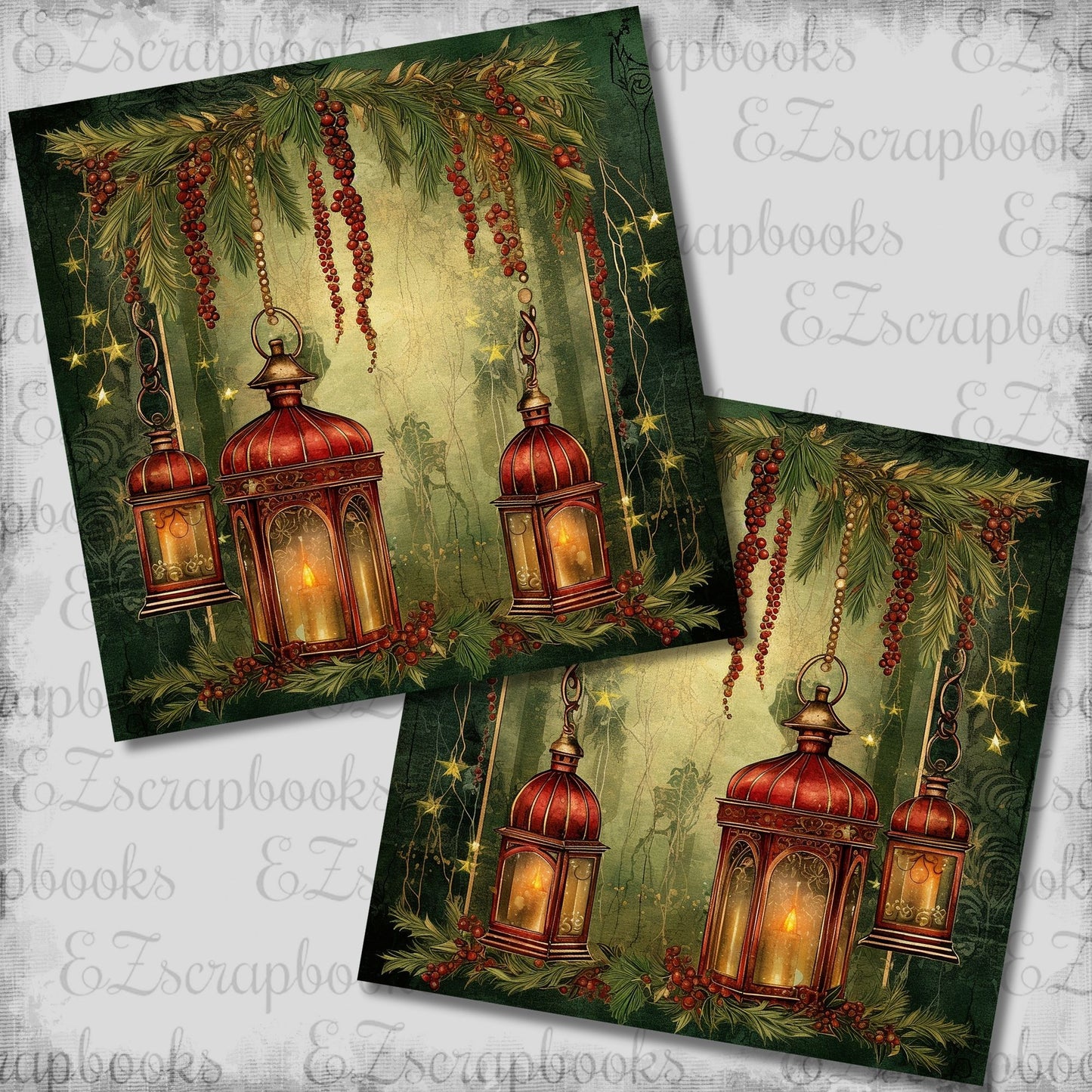 Christmas Lanterns NPM - Scrapbook Layout - 25-909