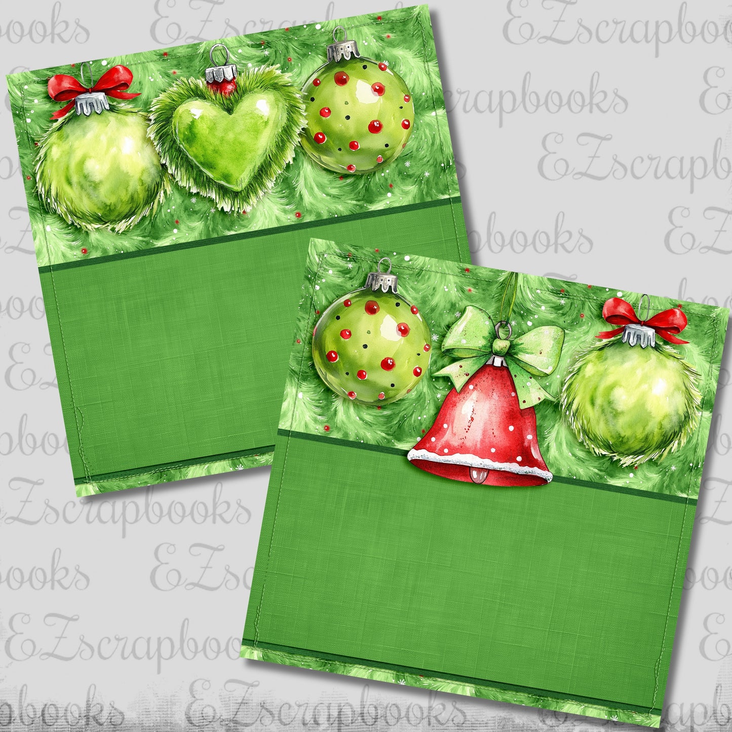 Whimsy Ornaments NPM - Christmas Scrapbook Layout - 25-929