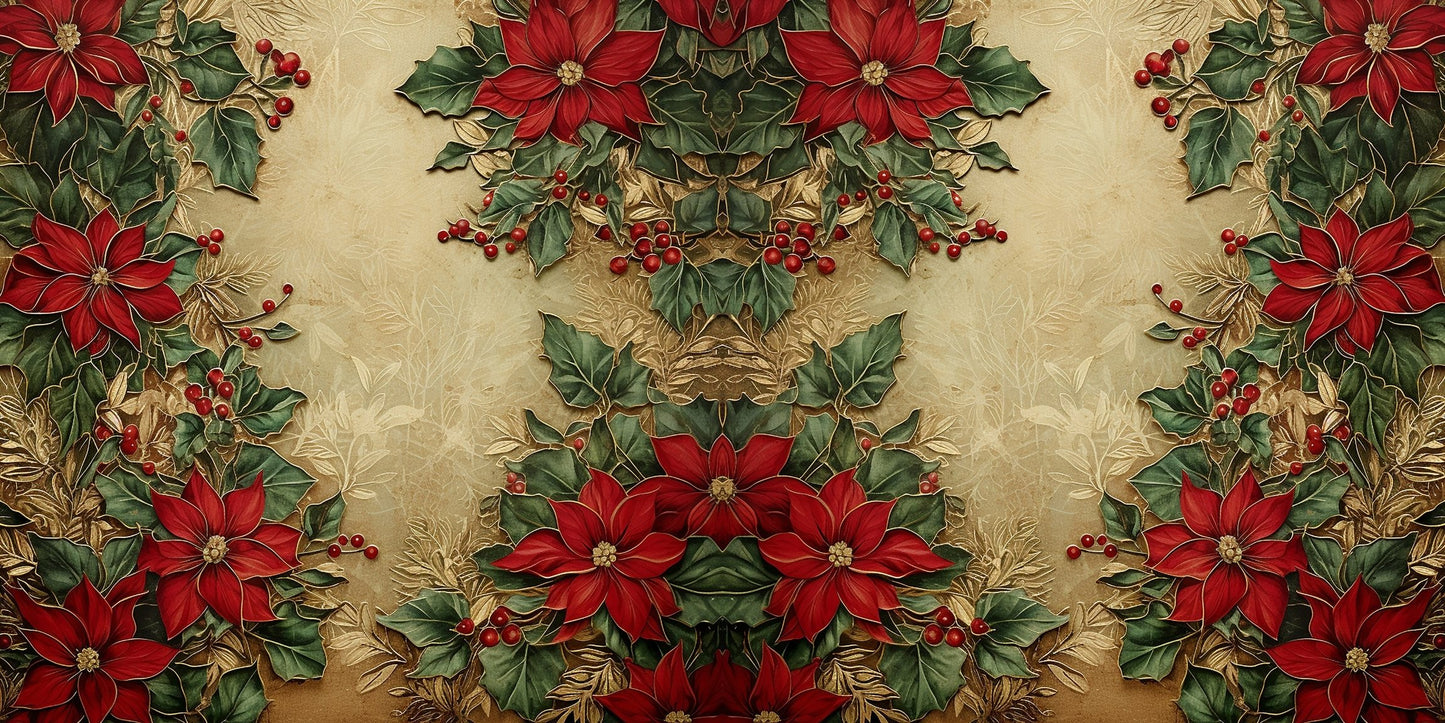 Christmas Poinsettias NPM - Scrapbook Layout - 25-903