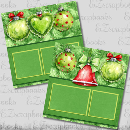 Whimsy Ornaments - Christmas Scrapbook Layout - 25-928