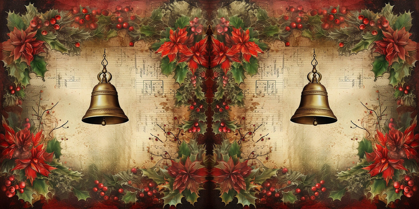 Christmas Bells NPM - Set of 5 Double Page Scrapbook Layouts - 25-1102