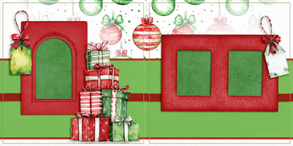 Whimsy Christmas - Set of 5 Double Page Scrapbook Layouts - 25-1106