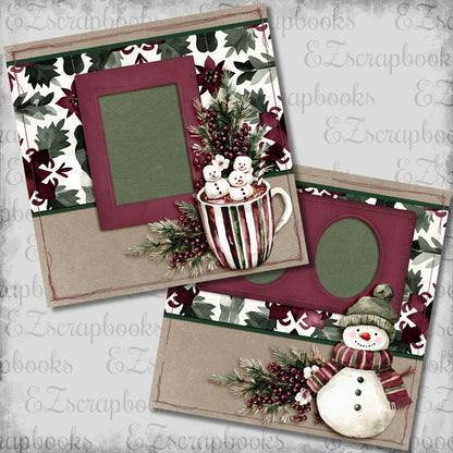 Joyful Snowmen - Christmas Scrapbook Layout - 25-914