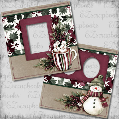 Joyful Snowmen - EZ Digital Scrapbook Pages - INSTANT DOWNLOAD