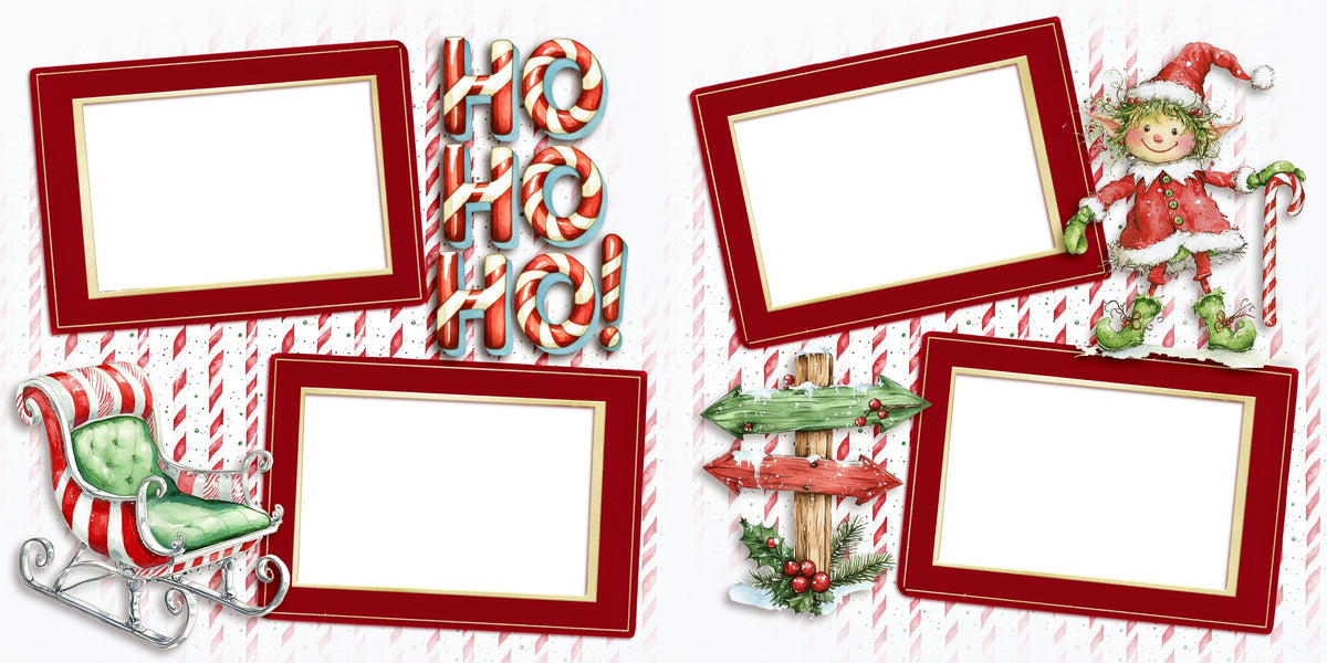 Whimsy Christmas EZ Quick Pages -  Digital Bundle - 10 Digital Scrapbook Pages - INSTANT DOWNLOAD