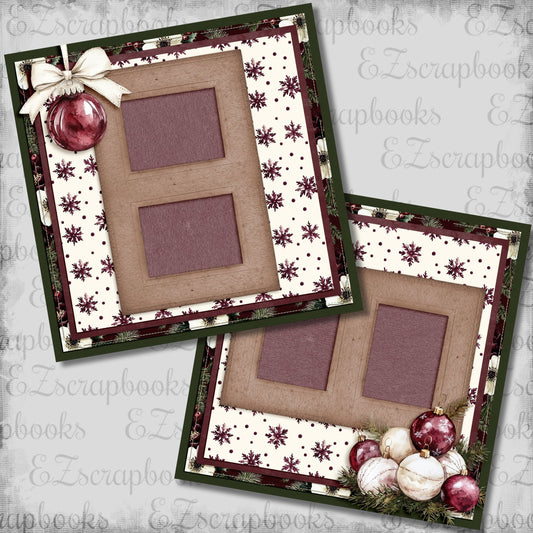 Joyful Ornaments - Christmas Scrapbook Layout - 25-912