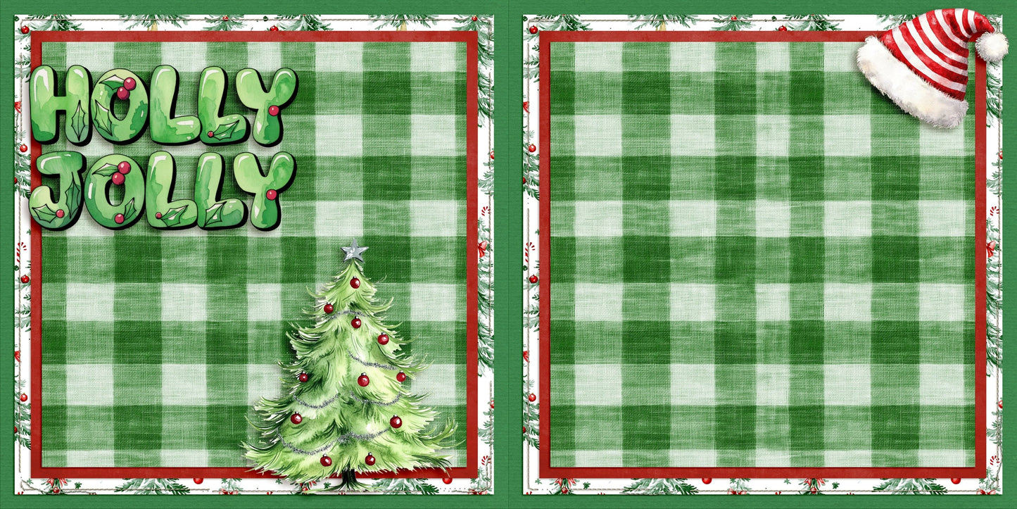 Whimsy Holly Jolly NPM - Christmas Scrapbook Layout - 25-927