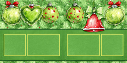 Whimsy Ornaments - Christmas Scrapbook Layout - 25-928