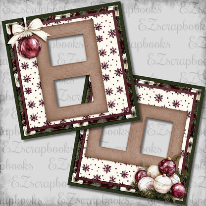 Joyful Ornaments - EZ Digital Scrapbook Pages - INSTANT DOWNLOAD