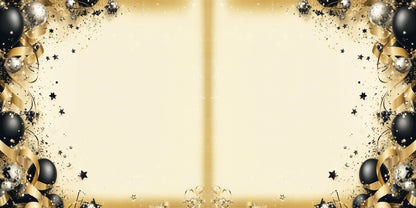 New Year Gold Border Stars NPM - Scrapbook Layout - 26-003