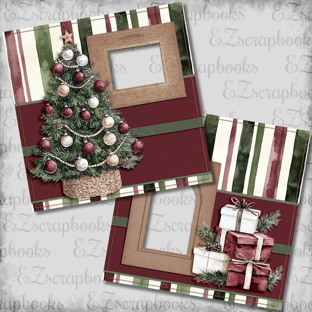 Joyful Tree - EZ Digital Scrapbook Pages - INSTANT DOWNLOAD