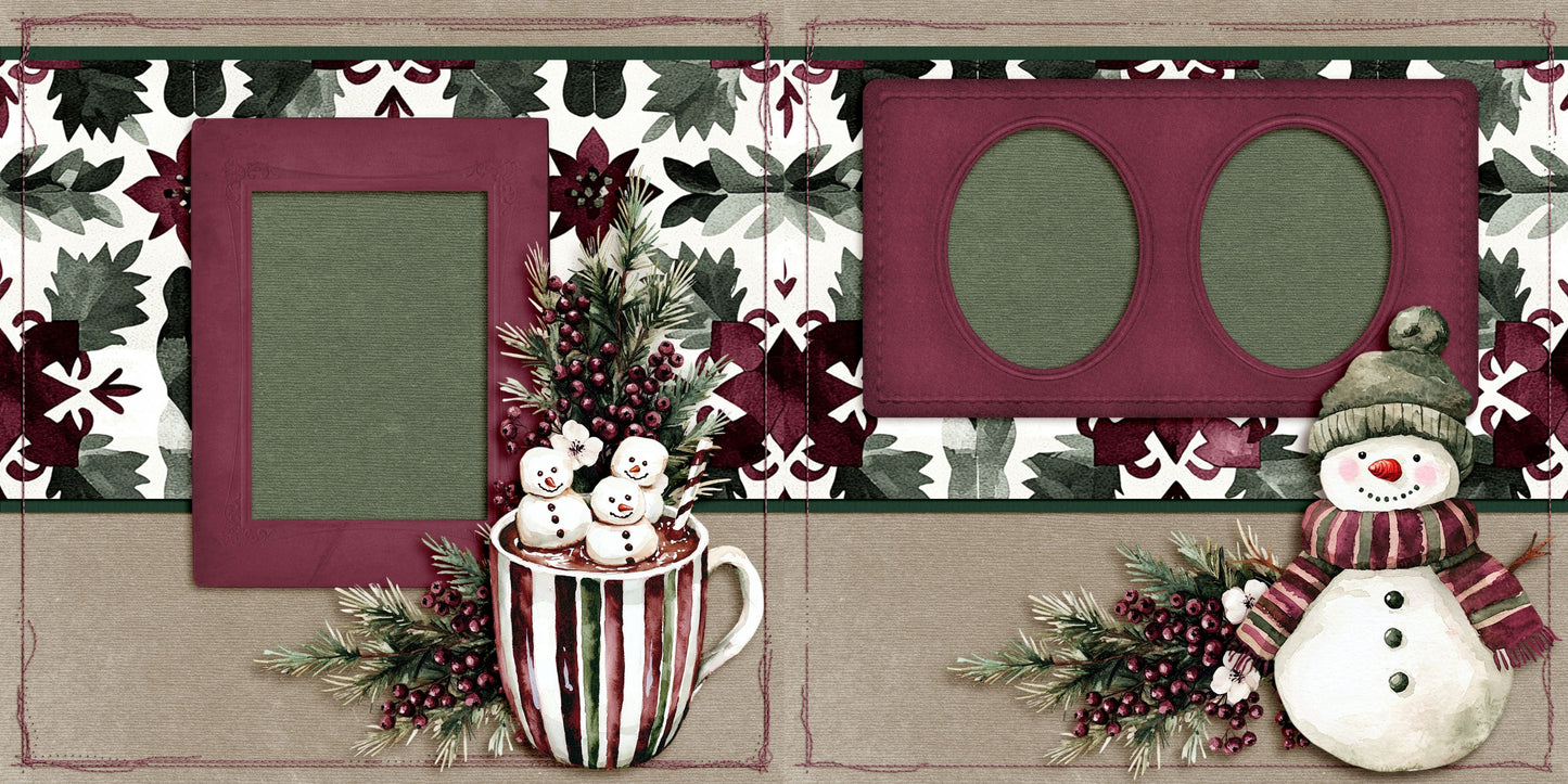 Joyful Time - Set of 5 Double Page Scrapbook Layouts - 25-1104