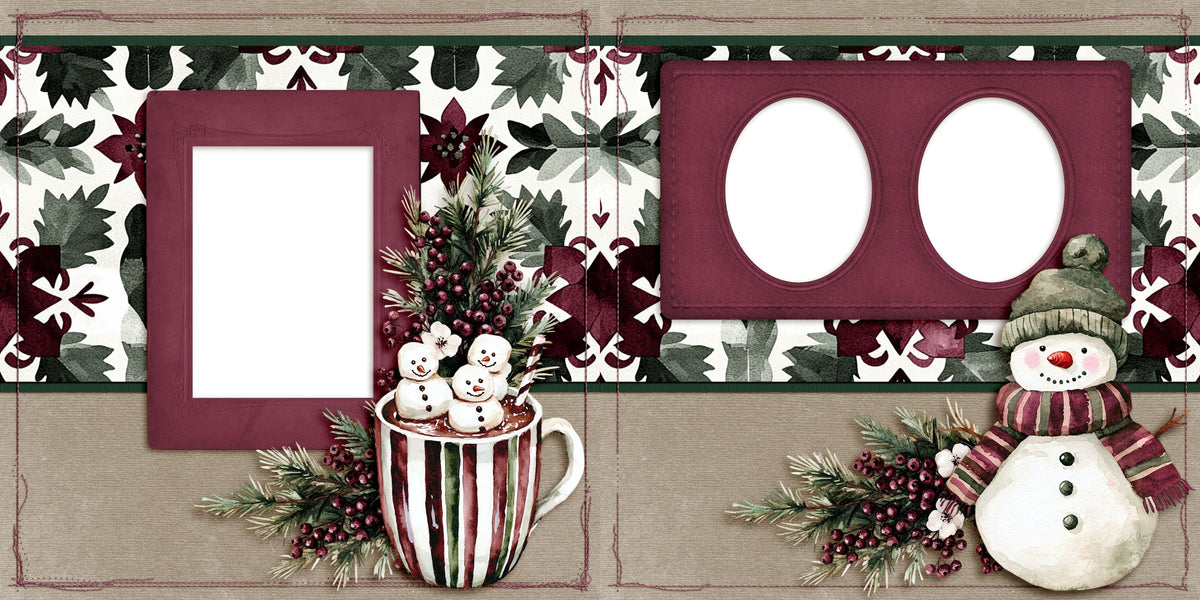 Joyful Time - Christmas EZ Quick Pages -  Digital Bundle - 10 Digital Scrapbook Pages - INSTANT DOWNLOAD