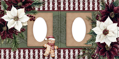 Joyful Gingerbread Man - EZ Digital Scrapbook Pages - INSTANT DOWNLOAD