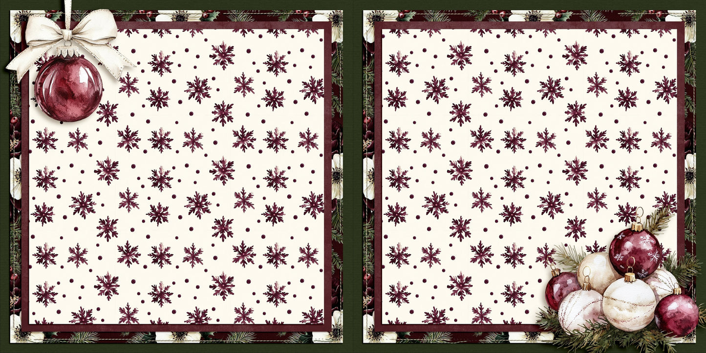 Joyful Ornaments NPM - Christmas Scrapbook Layout - 25-913