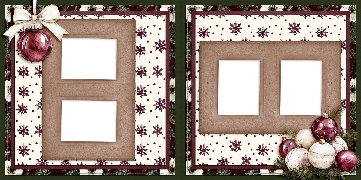 Joyful Ornaments - EZ Digital Scrapbook Pages - INSTANT DOWNLOAD