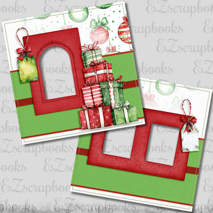 Whimsy Christmas Gifts - EZ Digital Scrapbook Pages - INSTANT DOWNLOAD