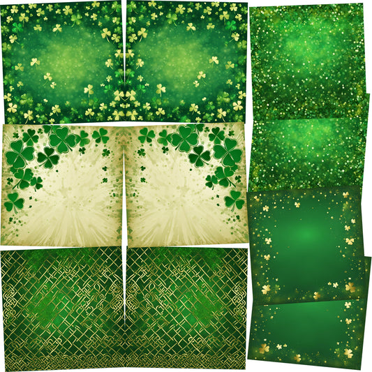 Clovers Everywhere NPM - Set of 5 Double Page Scrapbook Layouts - 26-1012