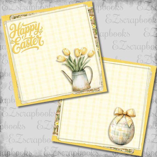 Happy Easter Yellow Cottagecore NPM - Scrapbook Layout - 26-125