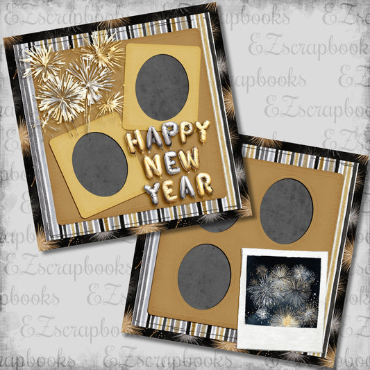 New Year Fireworks Photo - Scrapbook Layout - 26-030