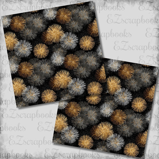 Vintage New Year Fireworks - Scrapbook Papers - 26-022