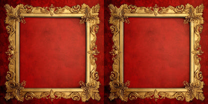 Christmas Baroque Frames NPM - Set of 5 Double Page Scrapbook Layouts - 25-1103