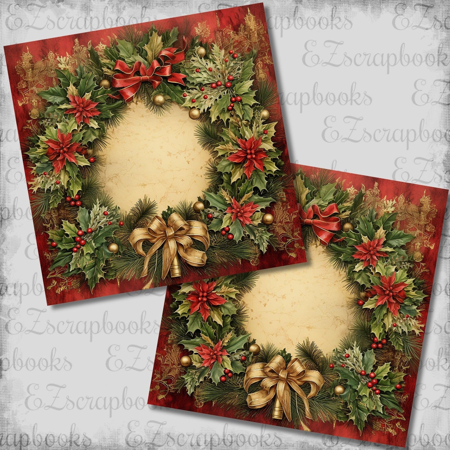 Christmas Wreaths NPM - Scrapbook Layout - 25-904