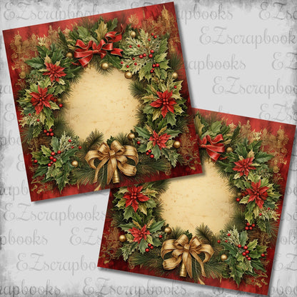 Christmas Wreaths NPM - Scrapbook Layout - 25-904