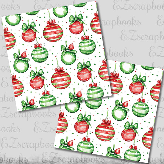 Whimsy Ornaments - Christmas Scrapbook Papers - 25-937