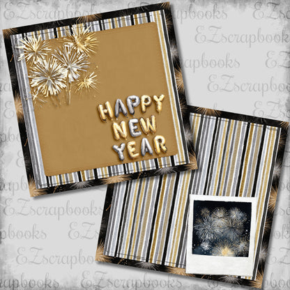 New Year Fireworks Photo NPM - Scrapbook Layout - 26-031