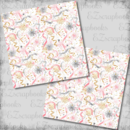 Coquette New Year Streamers - Scrapbook Papers - 26-012