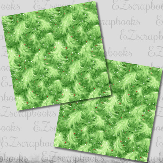 Whimsy Green - Christmas Scrapbook Papers - 25-939