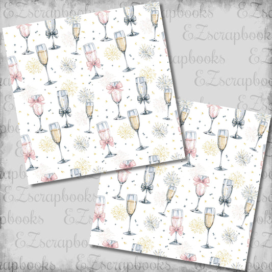 Coquette New Year Glasses - Scrapbook Papers - 26-011