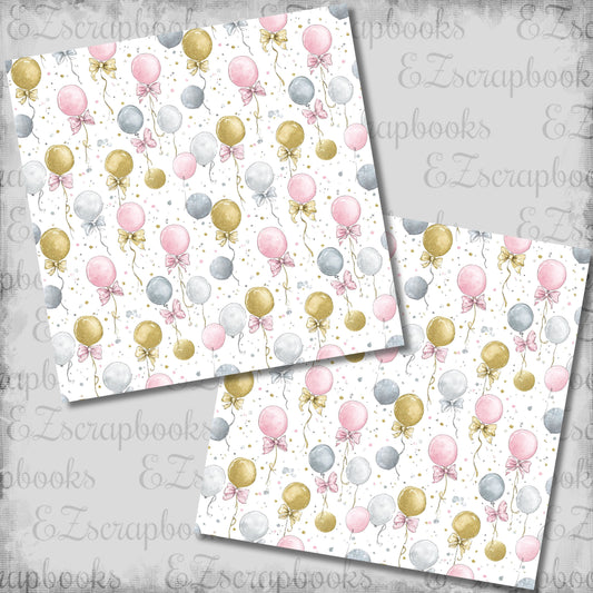 Coquette New Year Balloons - Scrapbook Papers - 26-010