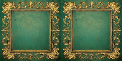 Christmas Baroque Frames NPM - Set of 5 Double Page Scrapbook Layouts - 25-1103