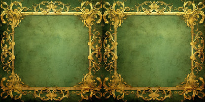 Christmas Baroque Frames NPM - Set of 5 Double Page Scrapbook Layouts - 25-1103