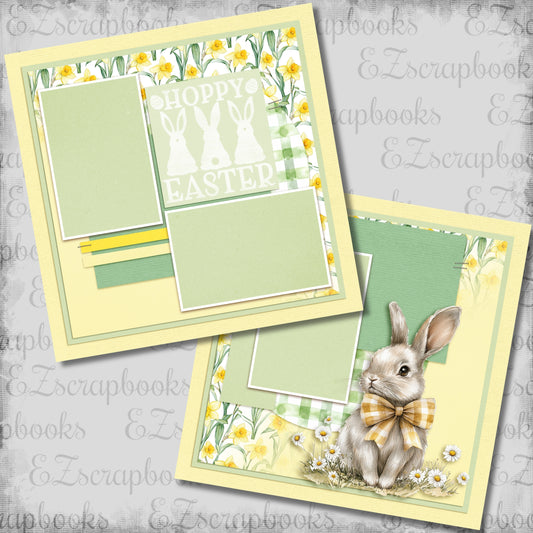 Hoppy Easter Yellow Cottagecore - Scrapbook Layout - 26-132
