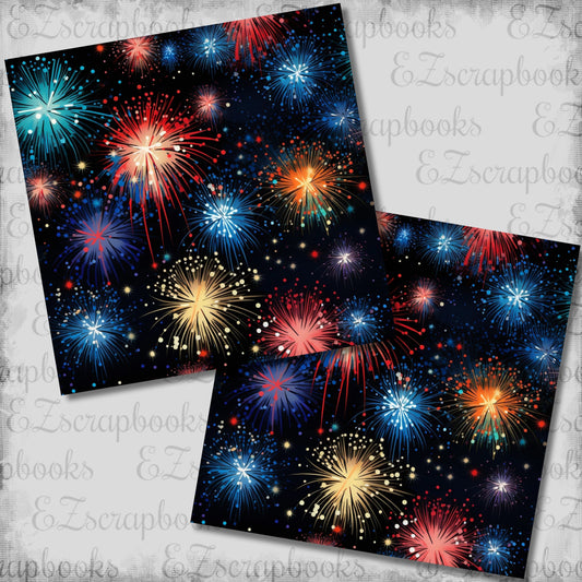 New Year Fireworks - Scrapbook Papers - 26-017