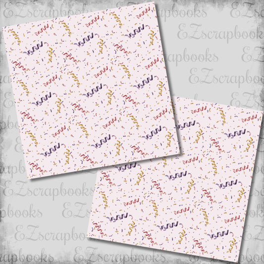 New Year Mauve Confetti - Scrapbook Papers - 26-019