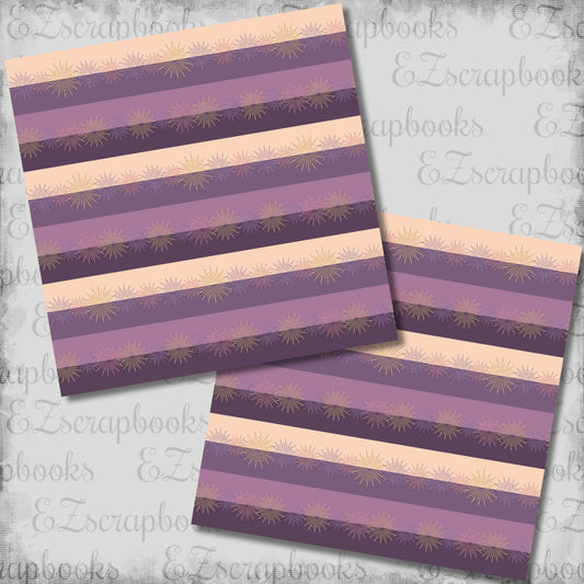 New Year Mauve Stripes - Scrapbook Papers - 26-021