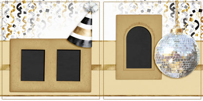 Happy New Year - Set of 5 Double Page Scrapbook Layouts - 26-1002
