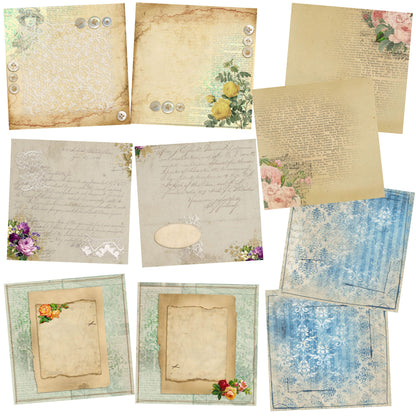 Vintage Lady NPM Set of 5 Double Page Layouts