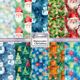 Watercolor Christmas 12X12 Paper Pack - 8575
